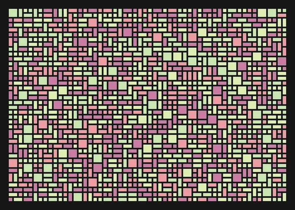 Offset Quads Generative Art Illustration — Stockvektor