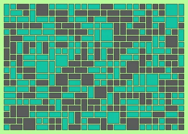 Modèle Abstrait Figures Géométriques Couleur Illustration Art Numérique Générative Carrés — Image vectorielle