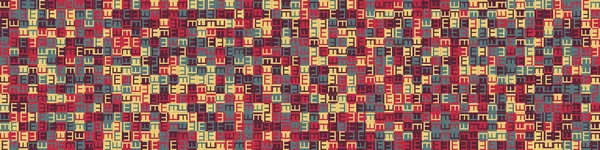 Soyut geometrik desen üretken hesaplama sanatı illüstrasyonu, fayans renk parçalarının taklidi