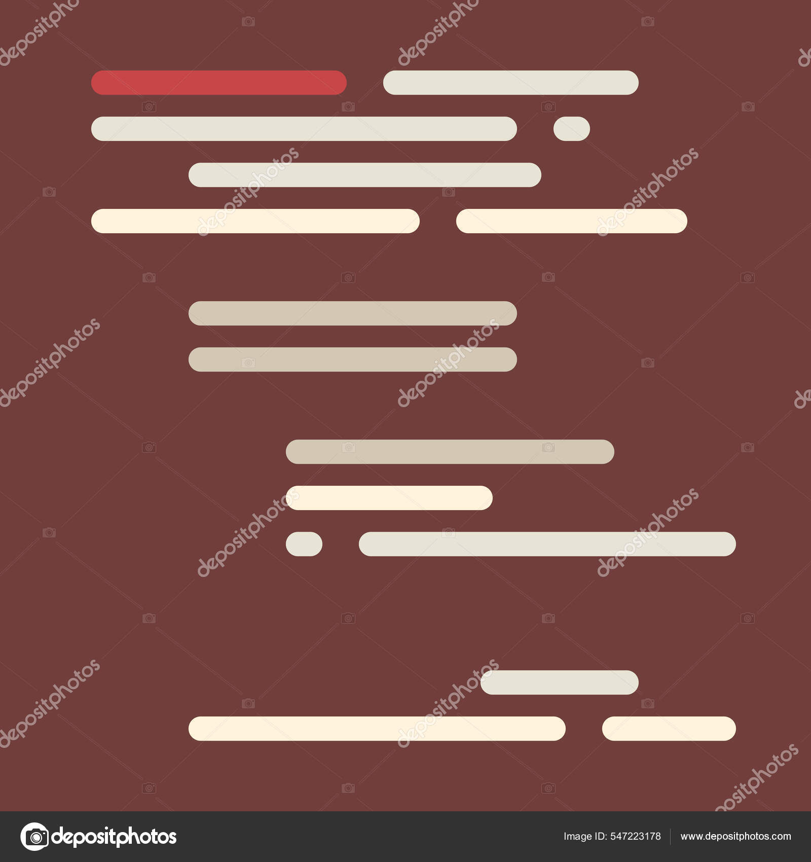 Code Screen Vector Illustration Flat Cartoon Coding Lines Simulation ...