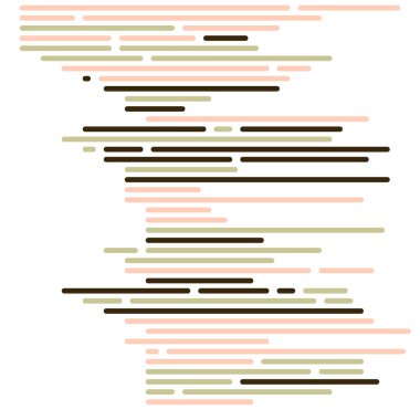 Ekran vektör illüstrasyonunda kod, düz çizgi çizgi kodlama çizgileri simülasyonu 