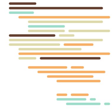 Ekran vektör illüstrasyonunda kod, düz çizgi çizgi kodlama çizgileri simülasyonu 