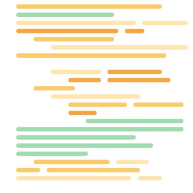 Ekran vektör illüstrasyonunda kod, düz çizgi çizgi kodlama çizgileri simülasyonu 