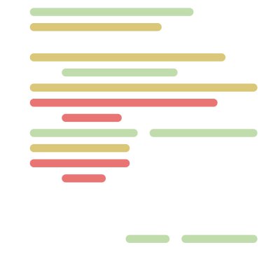 Ekran vektör illüstrasyonunda kod, düz çizgi çizgi kodlama çizgileri simülasyonu 