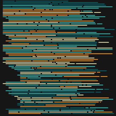 Ekran vektör illüstrasyonunda kod, düz çizgi çizgi kodlama çizgileri simülasyonu 