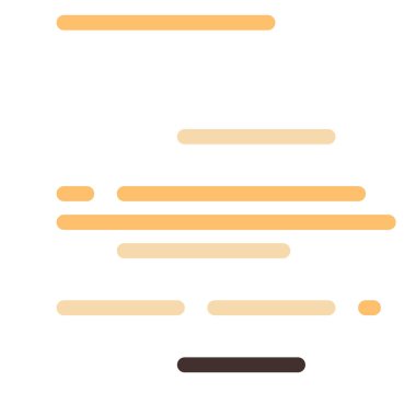 Ekran vektör illüstrasyonunda kod, düz çizgi çizgi kodlama çizgileri simülasyonu 