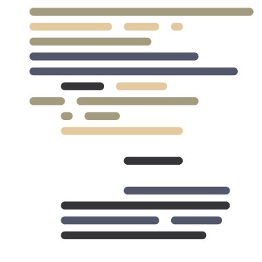 Ekran vektör illüstrasyonunda kod, düz çizgi çizgi kodlama çizgileri simülasyonu 