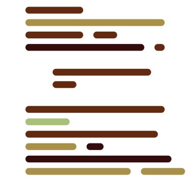 Ekran vektör illüstrasyonunda kod, düz çizgi çizgi kodlama çizgileri simülasyonu 