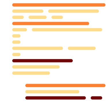 Ekran vektör illüstrasyonunda kod, düz çizgi çizgi kodlama çizgileri simülasyonu 