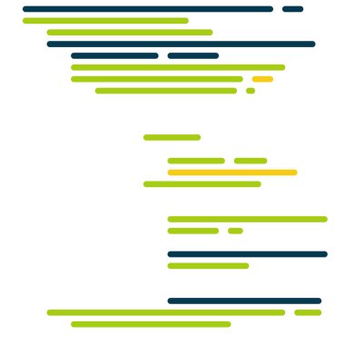 Ekran vektör illüstrasyonunda kod, düz çizgi çizgi kodlama çizgileri simülasyonu 