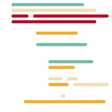Ekran vektör illüstrasyonunda kod, düz çizgi çizgi kodlama çizgileri simülasyonu 