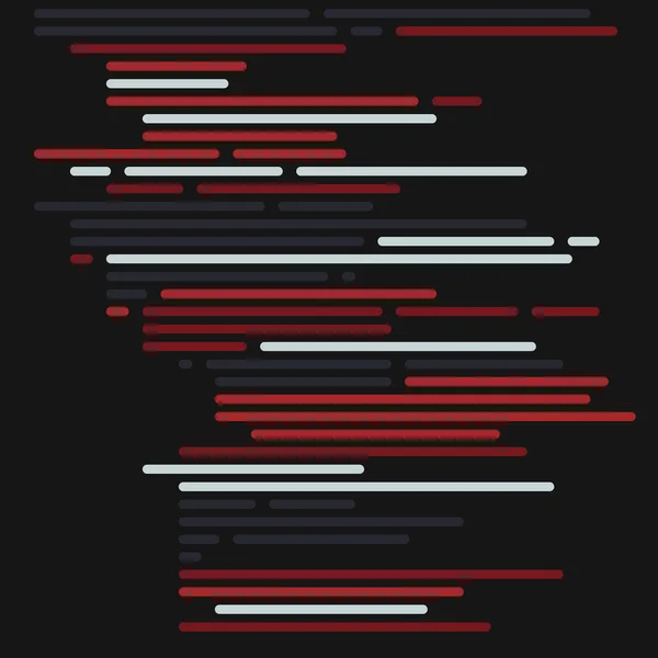 Ekranda Soyut Html Kodu Vektör Illüstrasyonu Düz Çizgi Çizgi Çizgi — Stok Vektör