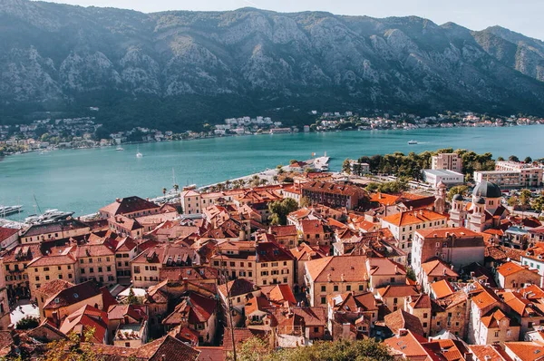 Vista Superior Cidade Velha Kotor Montenegro — Fotografia de Stock