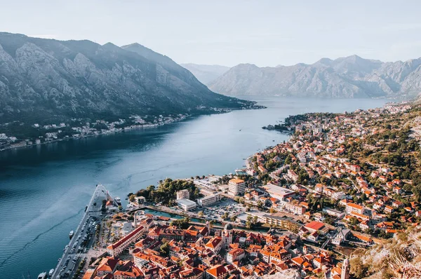 Oude Kotor Town Bovenaanzicht Montenegro — Stockfoto