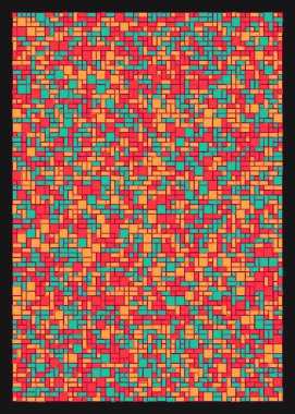soyut rastgele geometrik şekiller, üretken sanat, vektör illüstrasyonu