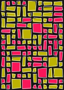 soyut rastgele geometrik şekiller, üretken sanat, vektör illüstrasyonu