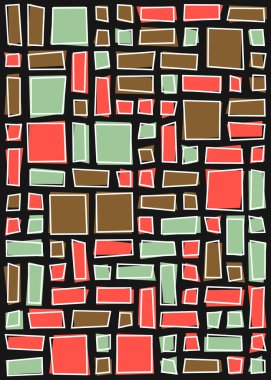 soyut rastgele geometrik şekiller, üretken sanat, vektör illüstrasyonu