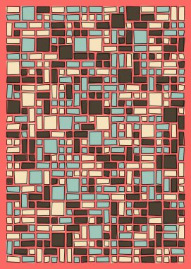 soyut rastgele geometrik şekiller, üretken sanat, vektör illüstrasyonu