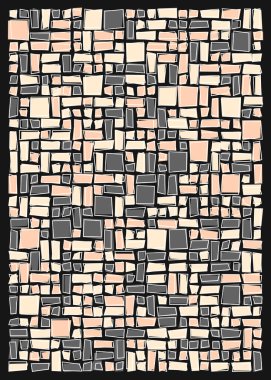 soyut geometrik şekiller, üretken sanat, vektör illüstrasyonu