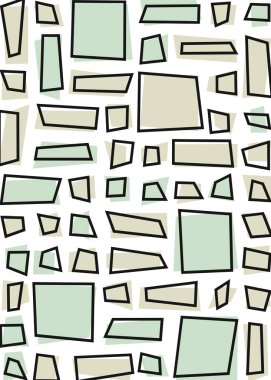 soyut rastgele geometrik şekiller, üretken sanat, vektör illüstrasyonu