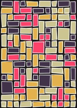 soyut rastgele geometrik şekiller, üretken sanat, vektör illüstrasyonu