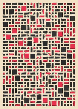 soyut geometrik şekiller, üretken sanat, vektör illüstrasyonu