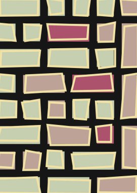 soyut geometrik şekiller, üretken sanat, vektör illüstrasyonu