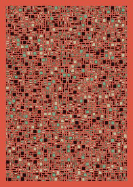 soyut geometrik şekiller, üretken sanat, vektör illüstrasyonu