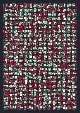 soyut rastgele geometrik şekiller, üretken sanat, vektör illüstrasyonu