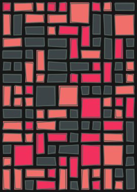 soyut geometrik şekiller, üretken sanat, vektör illüstrasyonu