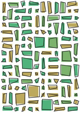 soyut geometrik şekiller, üretken sanat, vektör illüstrasyonu