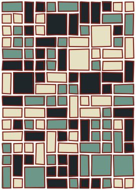 soyut geometrik şekiller, üretken sanat, vektör illüstrasyonu