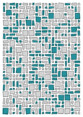 soyut geometrik şekiller, üretken sanat, vektör illüstrasyonu