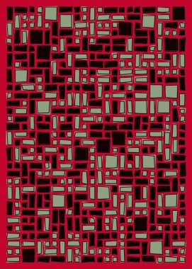 soyut geometrik şekiller, üretken sanat, vektör illüstrasyonu