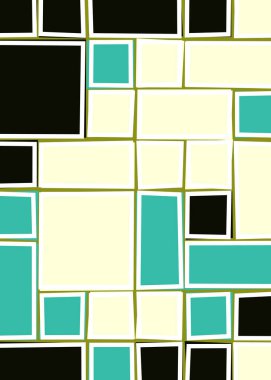 soyut geometrik şekiller, üretken sanat, vektör illüstrasyonu