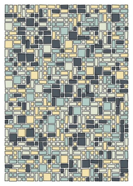 Formas Geométricas Aleatorias Abstractas Arte Generativo Ilustración Vectorial — Vector de stock