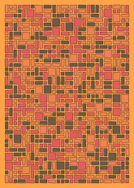 Offset Quads Generatieve Kunst Achtergrond — Stockvector