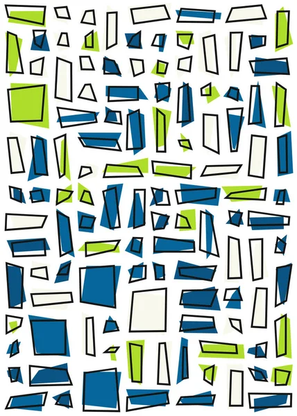 Formes Géométriques Aléatoires Abstraites Art Génératif Illustration Vectorielle — Image vectorielle