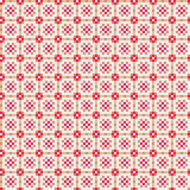 Soyut geometrik desen üretken hesaplama sanatı illüstrasyonu, fayans renk parçalarının taklidi