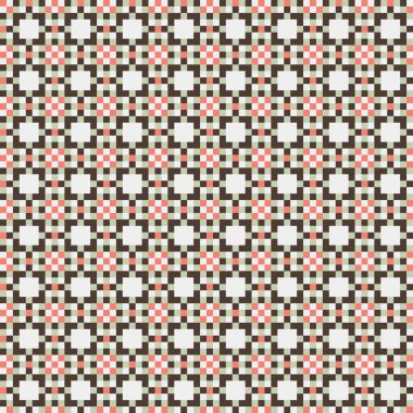 Soyut geometrik desen üretken hesaplama sanatı illüstrasyonu, fayans renk parçalarının taklidi