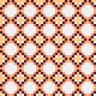 Soyut geometrik desen üretken hesaplama sanatı illüstrasyonu, fayans renk parçalarının taklidi