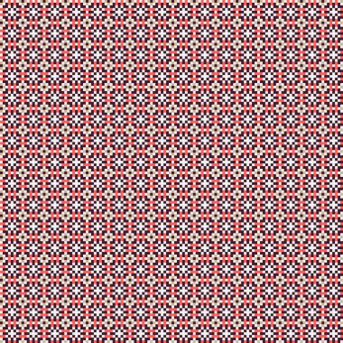 Soyut geometrik desen üretken hesaplama sanatı illüstrasyonu, fayans renk parçalarının taklidi