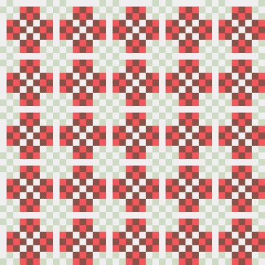 Soyut geometrik desen üretken hesaplama sanatı illüstrasyonu, fayans renk parçalarının taklidi