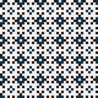 Soyut geometrik desen üretken hesaplama sanatı illüstrasyonu, fayans renk parçalarının taklidi