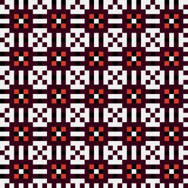 Soyut geometrik desen üretken hesaplama sanatı illüstrasyonu, fayans renk parçalarının taklidi