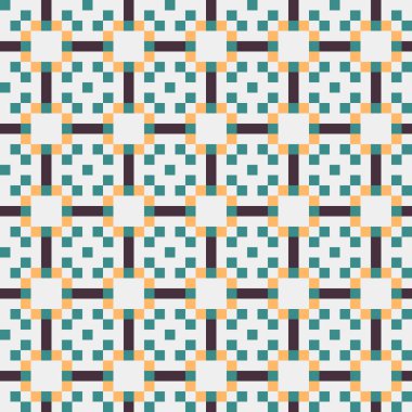 Soyut geometrik desen üretken hesaplama sanatı illüstrasyonu, fayans renk parçalarının taklidi