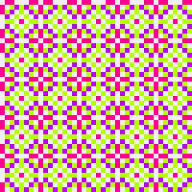 Soyut geometrik desen üretken hesaplama sanatı illüstrasyonu, fayans renk parçalarının taklidi