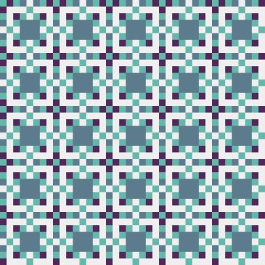 Soyut geometrik desen üretken hesaplama sanatı illüstrasyonu, fayans renk parçalarının taklidi