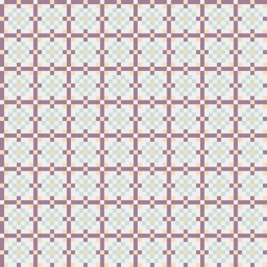 Soyut geometrik desen üretken hesaplama sanatı illüstrasyonu, fayans renk parçalarının taklidi