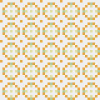 Soyut geometrik desen üretken hesaplama sanatı illüstrasyonu, fayans renk parçalarının taklidi